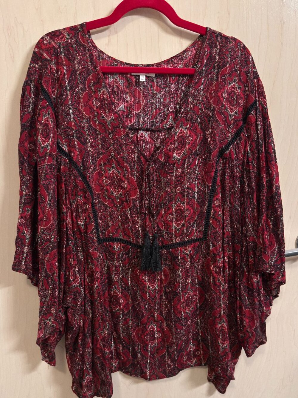 MAURICES red shimmer top